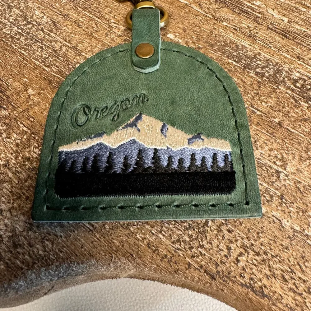 Portland Leather Oregon Charm CUCUMBER FAST SHIP MOUNTAIN Bag Charm Pacific NW